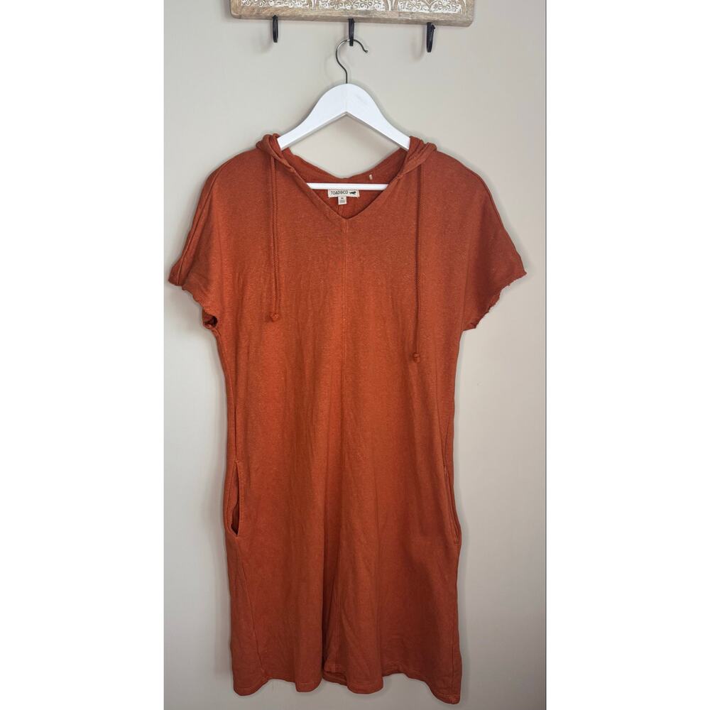 Toad & Co Epiq Hooded Sweatshirt Dress sz M